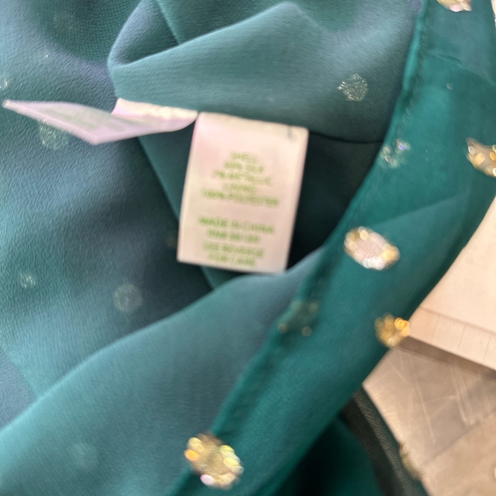 Lilly Pulitzer Green Idina Silk Top View 6
